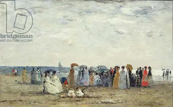Boudin, Eugene Louis: Nuotatori sulla spiaggia di Trouville