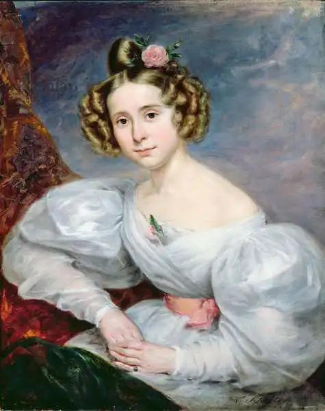 Schwiter, Ludwig August or Louis August: Portrait of a young woman