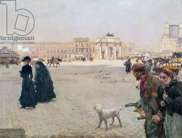 Nittis, Giuseppe de: La Place du Carrousel, Paris: The Ruins of the Tuileries