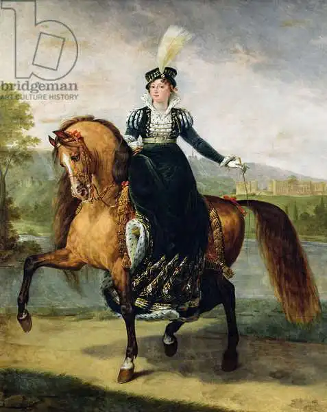 Gros, Antoine-Jean: Equestrian portrait of Catherine de Wurtemberg