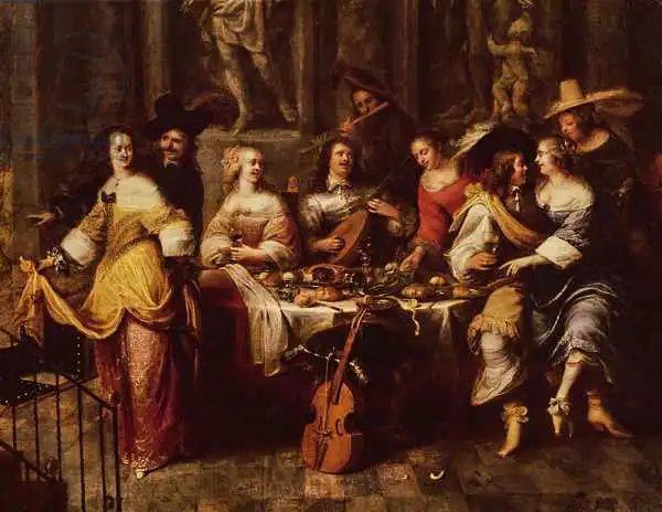 Janssens, Hieronymus: Holiday meal