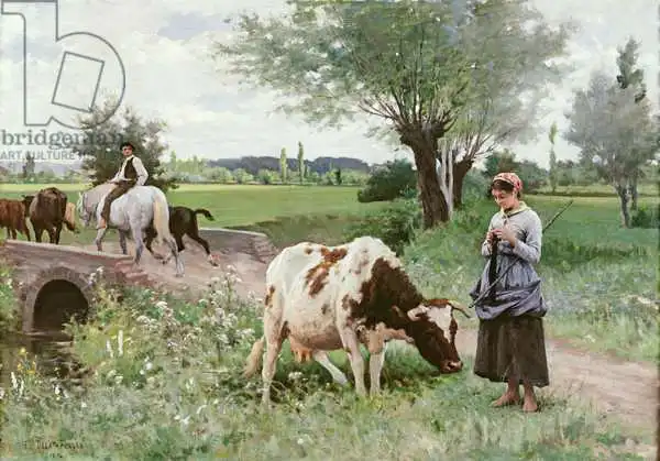 Debat-Ponsan, Edouard: The Well Kept Cow