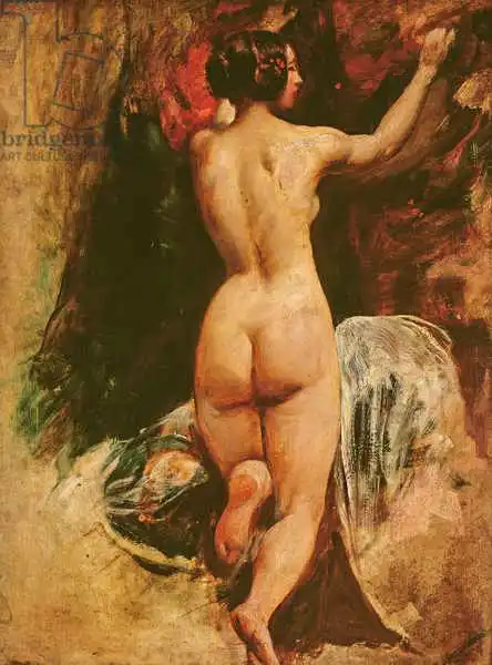 Etty, William: Female nude seen from the back, c.1835-40