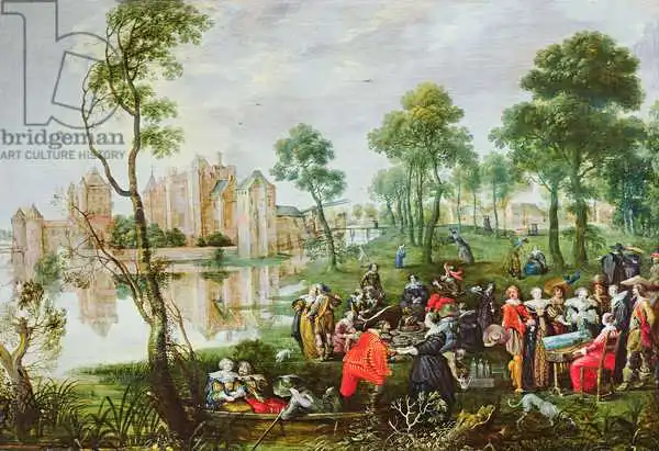 Lamen, Christoffel Jacobsz van der: Picnic in a park