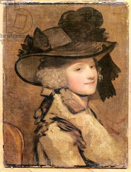 Reynolds, Joshua: Portrait of a woman in a black hat