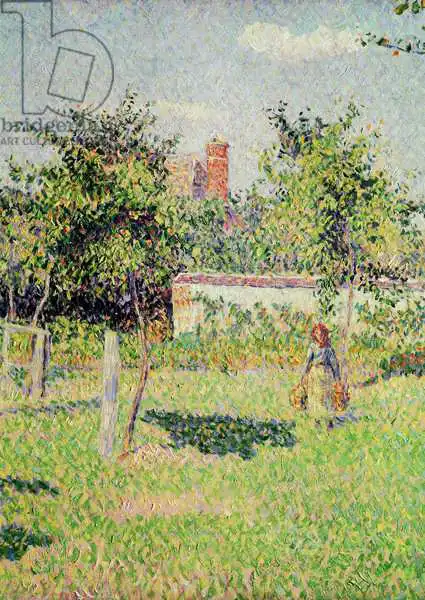 Pissarro, Camille: Woman in the Meadow at Eragny, Spring