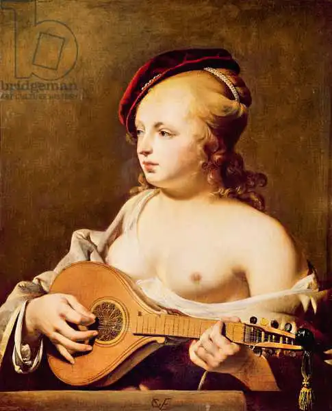 Everdingen, Caesar van: The Cittern Player