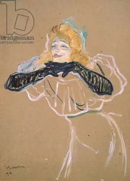 Toulouse-Lautrec, H.: Yvette Guilbert (1867-1944) singing 