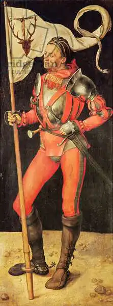 Dürer, Albrecht: Lukas Paumgartner portrayed as Saint Eustace, right panel of the Paumgartner Altarpiece