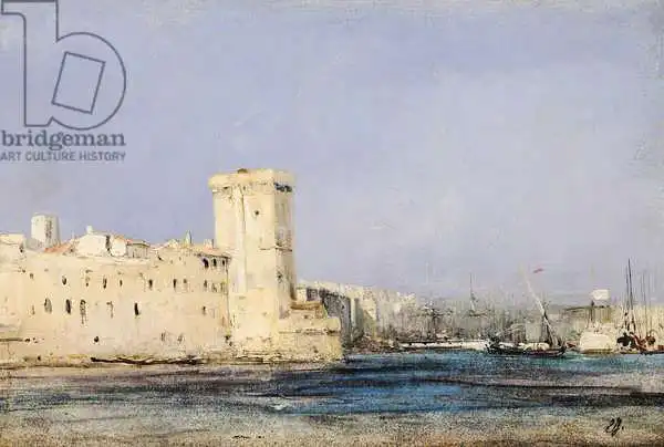 Isabey, Louis Eugene Gabriel: Marine Fortress, 19th century