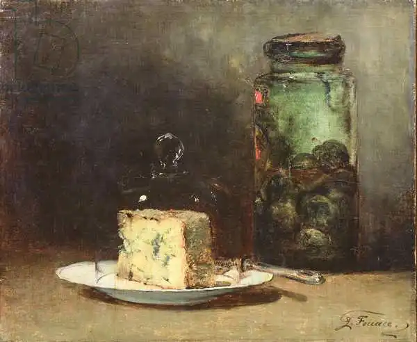Fouace, Guillaume Romain: Nature morte avec du fromage