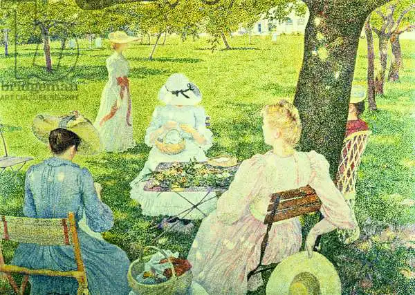 Rysselberghe, Théo van: Famille dans le verger