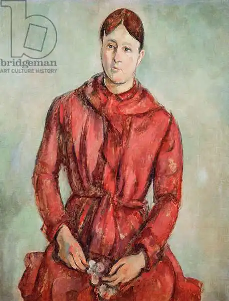 Cézanne, Paul: Portrait de Madame Cezanne dans une robe rouge