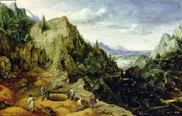 Valckenborch, Lucas van: Landscape with a Foundry