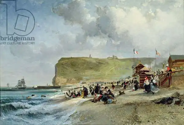Noel, Peter Paul Joseph: Crinolines on the Beach, Fecamp