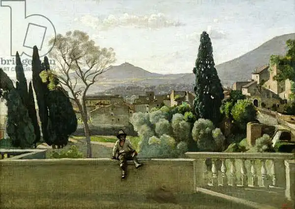 Corot, J. B. Camille: The Gardens of the Villa d