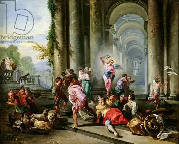 Pannini, Paolo Giovanni: Christ Driving the Merchants from the Temple, c.1720-30