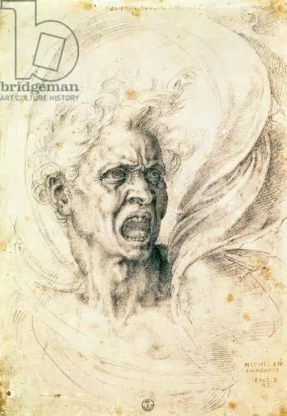 Buonarroti, Michelangelo: Study of a man shouting