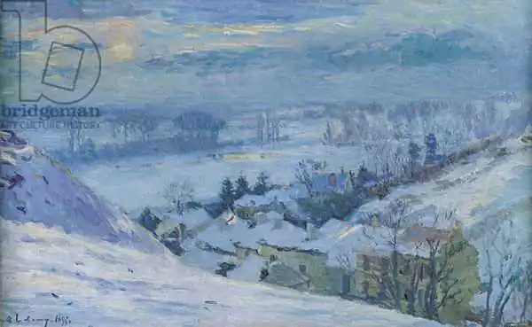Lebourg, Albert-Charles: The Village of Herblay under snow