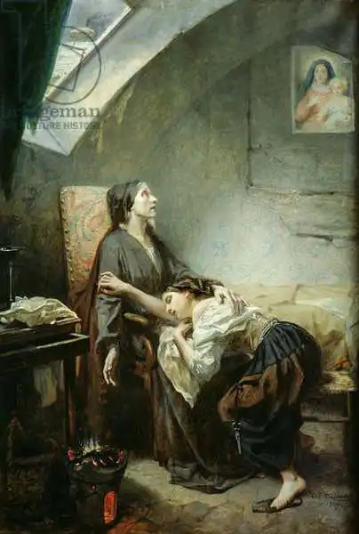 Tassaert, Octave: Poverty-Stricken Family, or The Suicide