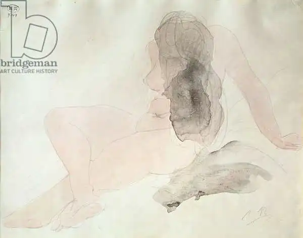 Rodin, Auguste: Seated Nude with Dishevelled Hair