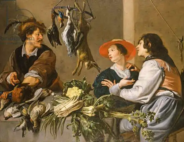 Rombouts, Theodor: Game and Vegetable Sellers