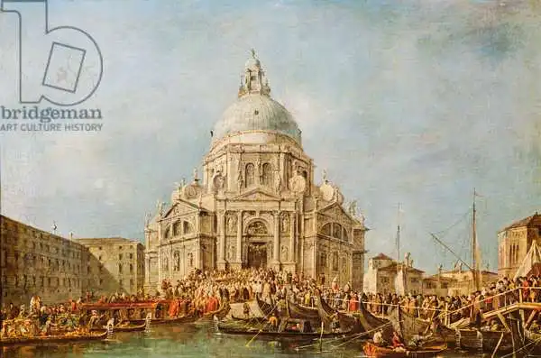 Guardi, Francesco: The Doge of Venice at the Festa della Salute, 21 November, to commemorate the end of the pestilence of 1630, c.1766-70