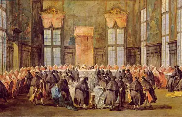 Guardi, Francesco: The Doge at the Feast for the Opening of the Carnival of Venice