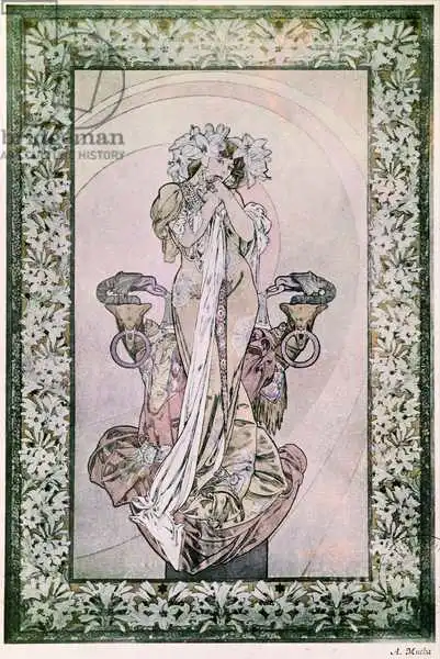 Mucha, Alfons: Decorative Panel for Edmond Rostand