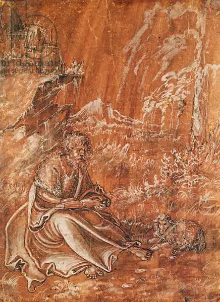 Cranach, Lucas: Saint John the Baptist seated in a Mountainous Landscape