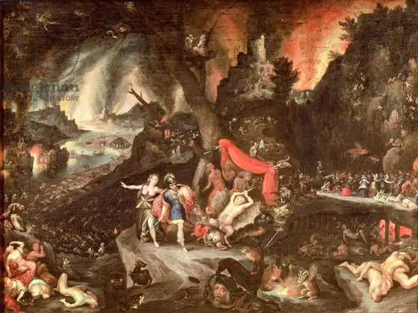 Brueghel, Jan, the elder: Aeneas in the underworld
