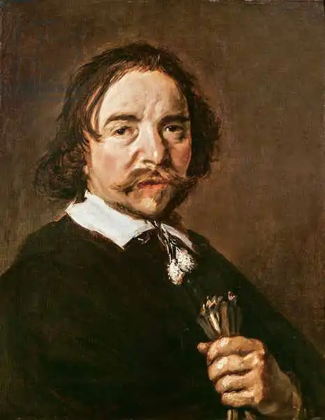 Hals, Frans: Portrait of a Man with a Glove and Black Hair