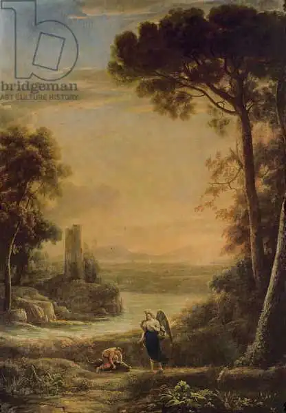 Lorrain, Claude: Landscape, the Archangel Raphael and Tobias