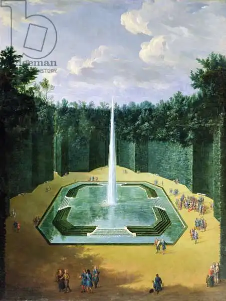 Martin, Pierre-Denis: View of the Fountain Obelisk in the Gardens of Versailles (Louis XIV promenade)