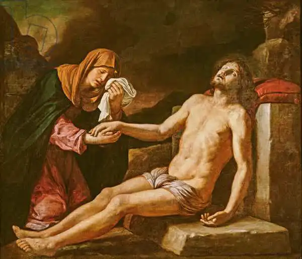 Guercino: Jesus Mourned by the Virgin