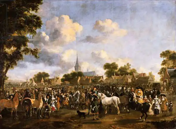 Wouwerman, Pieter: Horse Fair in Valkenburg