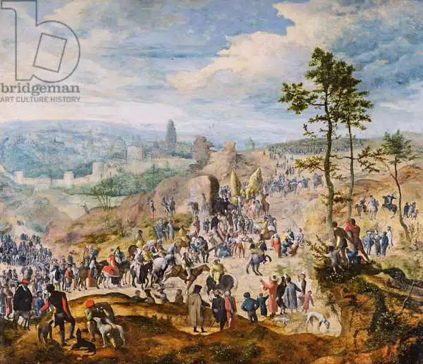 Flemish school (16th century): On the Road to Calvary