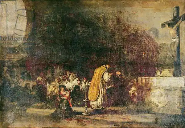 Goya, Francisco: Misa en la que se muestra la ceremonia conocida como "Eucaristía de las mujeres