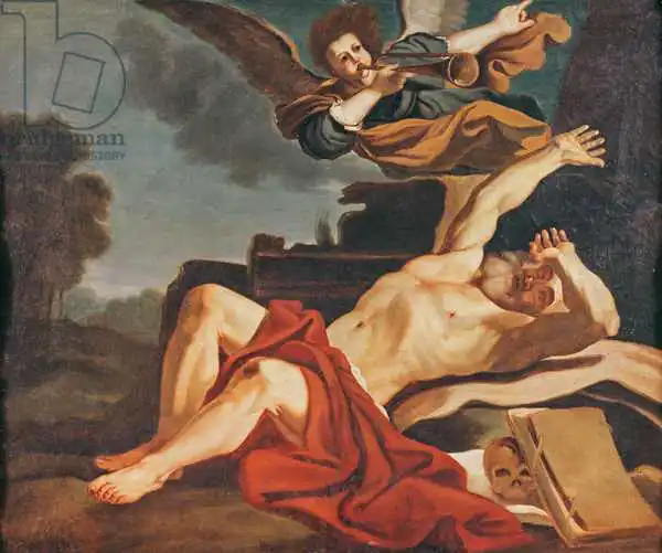 Courbet, Gustave: The Awakening of Saint Jerome, a copy after the work by Giovanni Francesco Barbieri (1591-1666)