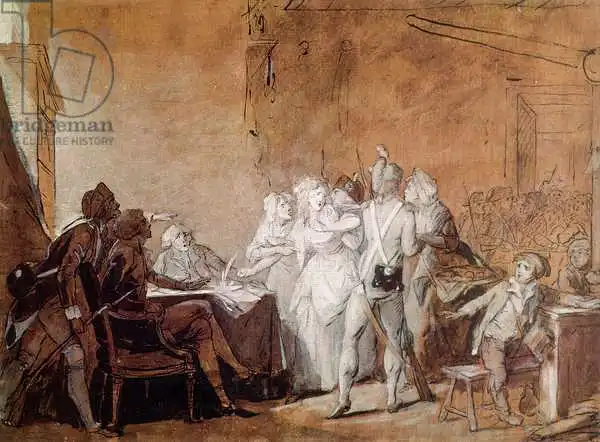 Boilly, Louis-Leopold: The Arrest of Charlotte Corday