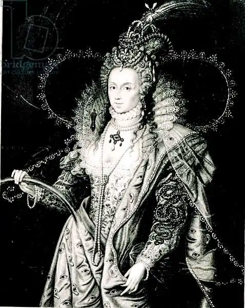 Oliver, Isaac: Elizabeth I drawn by W.Derby and engraved by T.A.Dean