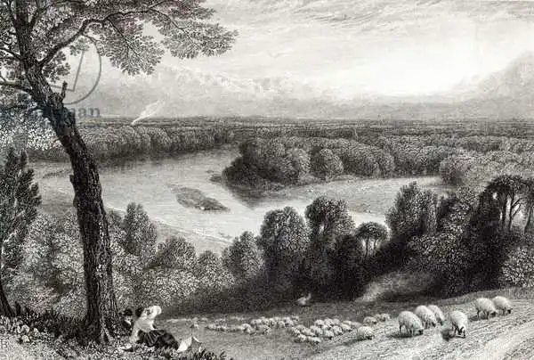 Foster, Myles Birket: The Thames from Richmond Hill, engraved by J. Saddler, printed by Cassell, Petter and Galvin