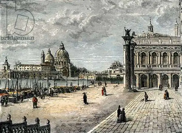 English school (19th century): Piazzetta di San Marco