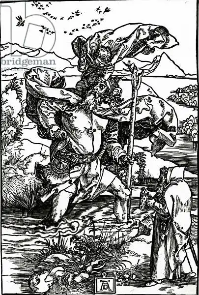 Dürer, Albrecht: St. Christopher with the flight of birds, c.1503-4