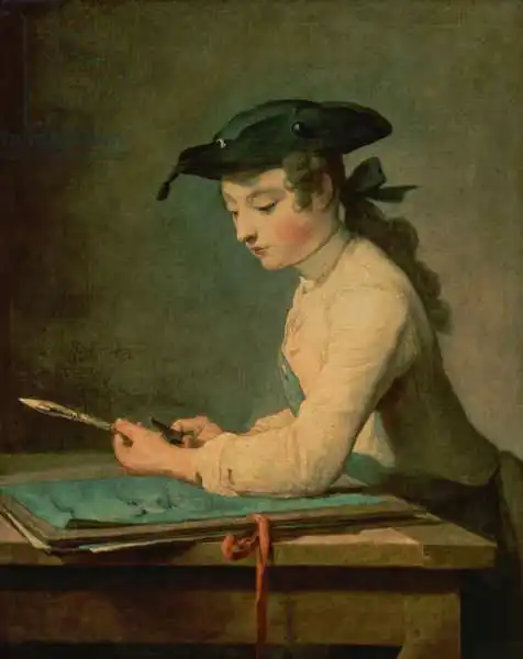 Chardin, Jean-Siméon: Il giovane disegnatore