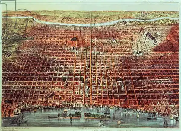 Currier, N.: Vista generale di Filadelfia