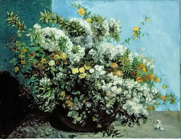 Courbet, Gustave: Flowering Branches and Flowers