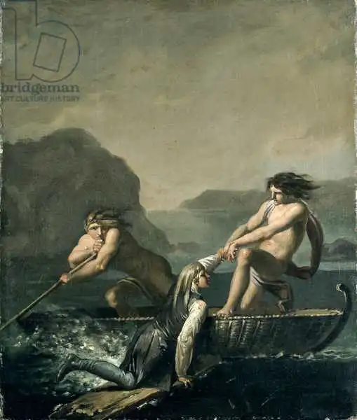 Abildgaard, Nicolai: Scènes du «voyage souterrain de Niels Klim» par le baron Ludvig Holberg (1684-1754)