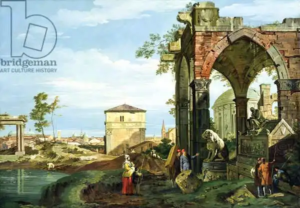 Canaletto, Giovanni: Capriccio with Motifs from Padua