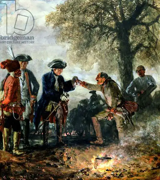 Menzel, Adolph: Frederick the Great (1712-86) with Zieten at the Camp